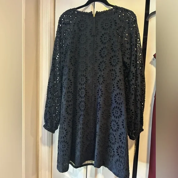 Lilly Pulitzer Black Eyelet Long Sleeve Dress - Picture 3 of 4